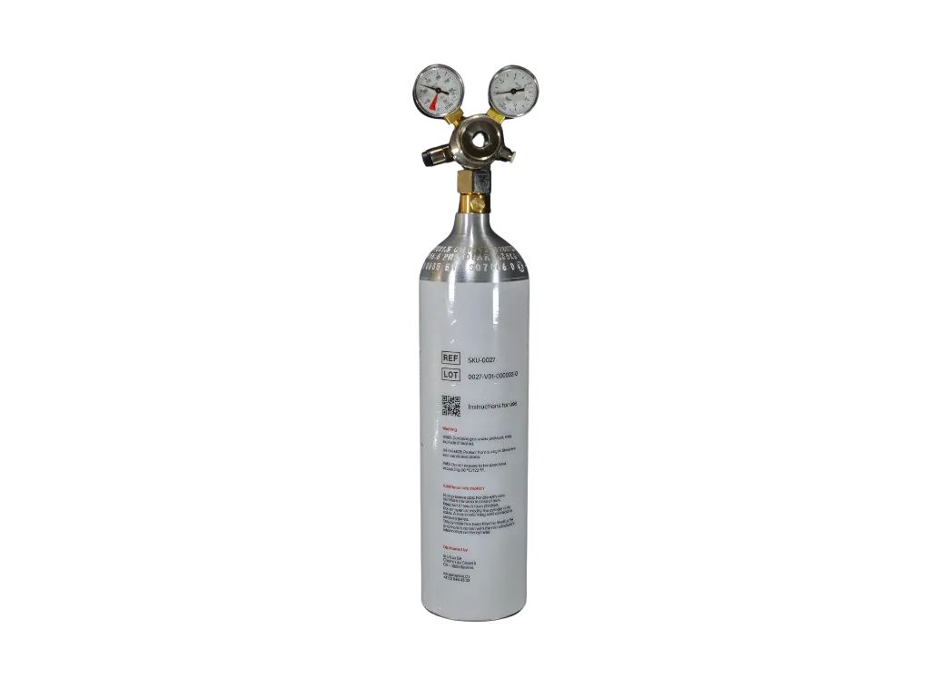 SKU-0030-31-32-42 UltraPure™ Nitrogen X cylinders Reusable nitrogen cylinder 110 bar 1.34L with pressure reducer.webp
